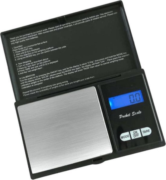 Professionele precisie weegschaal - 0.01 gram nauwkeurig tot 200 gram |  bol.com