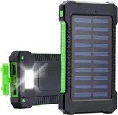 Allpowers Solar Powerbank - 30.000 mAh - Zonnelader - 2 USB - Universeel - Powerbank Zonne-Energie - Powerbank Outdoor - Groen