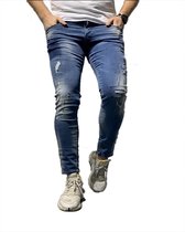 Heren jeans lichtblauw denim - skinny fit & stretch - 2493 - maat 32