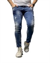 Heren jeans lichtblauw denim - skinny fit & stretch - 2493 - maat 36
