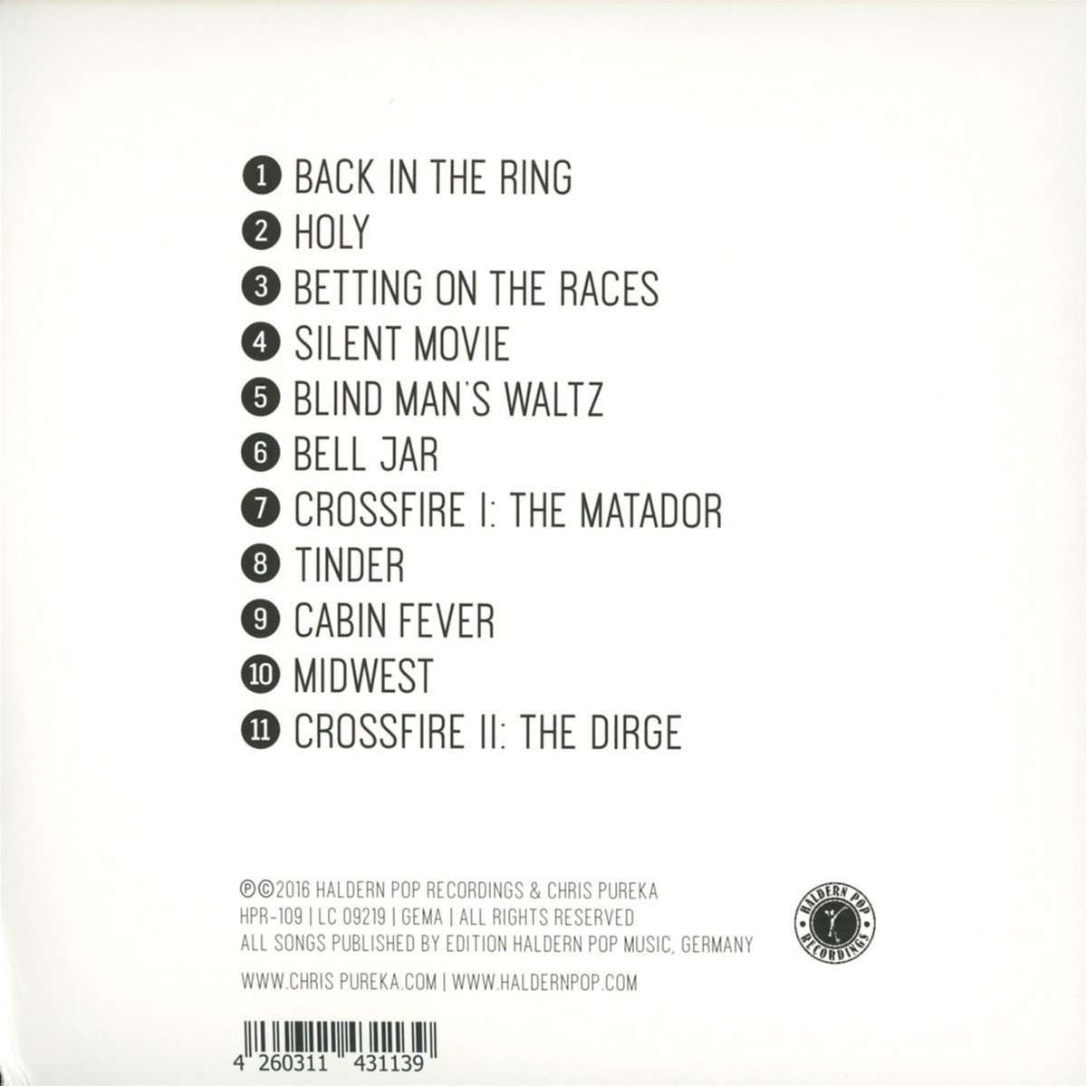 Chris Pureka Back In The Ring (CD), Chris Pureka CD (album