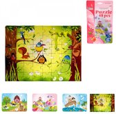 Speelgoed Meisjes en Jongens - Puzzels kinderen - Princess, kinderboerderij, diertjes bos, piratenschip - 48 puzzelstukjes - Legpuzzel