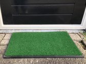 Kunstgras deurmat - Schoonloopmat - Borstelmat - Droogloopmat - Groen - Rubberen onderkant