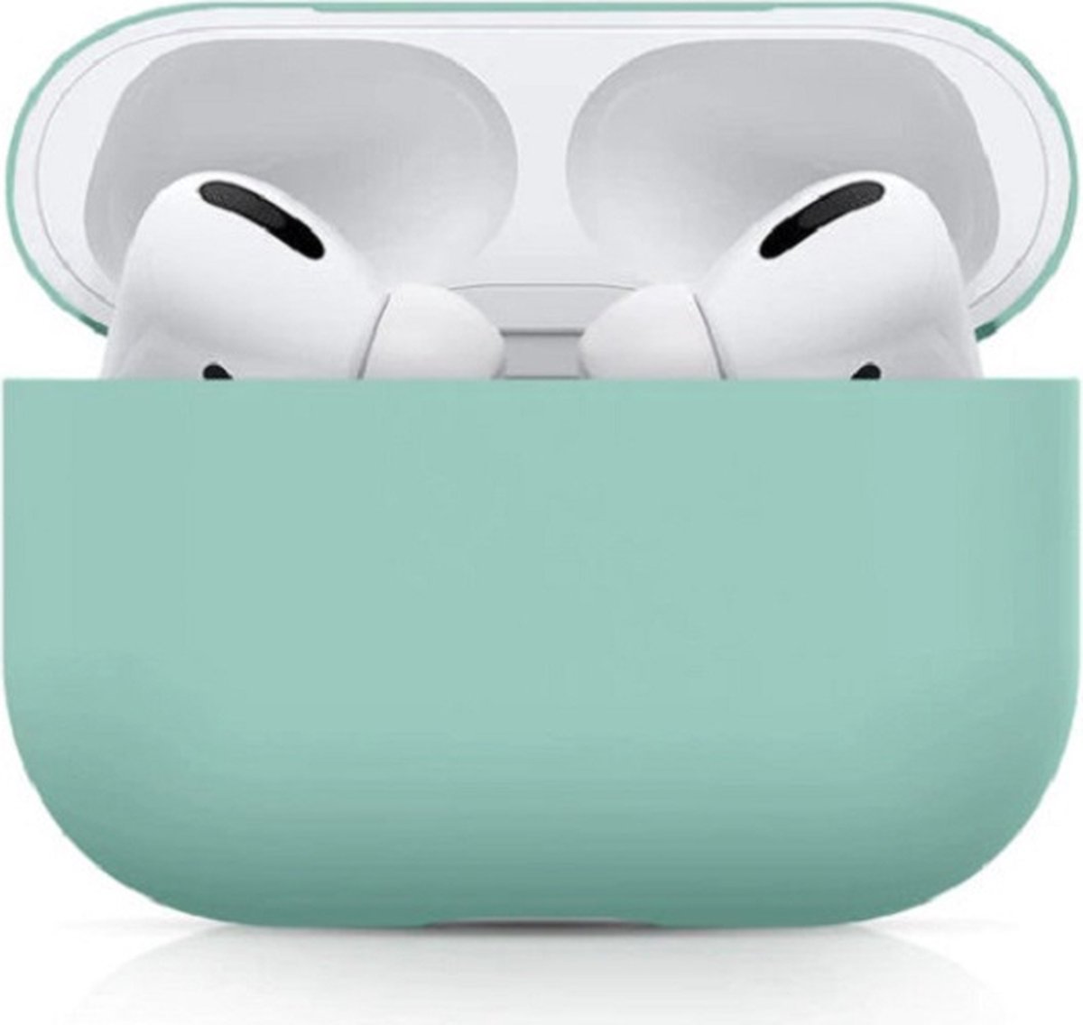 Jumada's hoesje geschikt voor Apple AirPods Pro - Soft Case - Cover - Onepiece - Siliconen - Mint