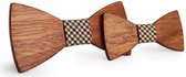 DWIH - houten Vlinderdas - Vlinderstrik van hout - Vader & Zoon - Shadow
