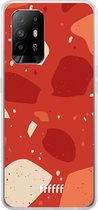 6F hoesje - geschikt voor OPPO A94 5G -  Transparant TPU Case - Terrazzo N°4 #ffffff