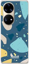 6F hoesje - geschikt voor Huawei P50 Pro -  Transparant TPU Case - Terrazzo N°7 #ffffff