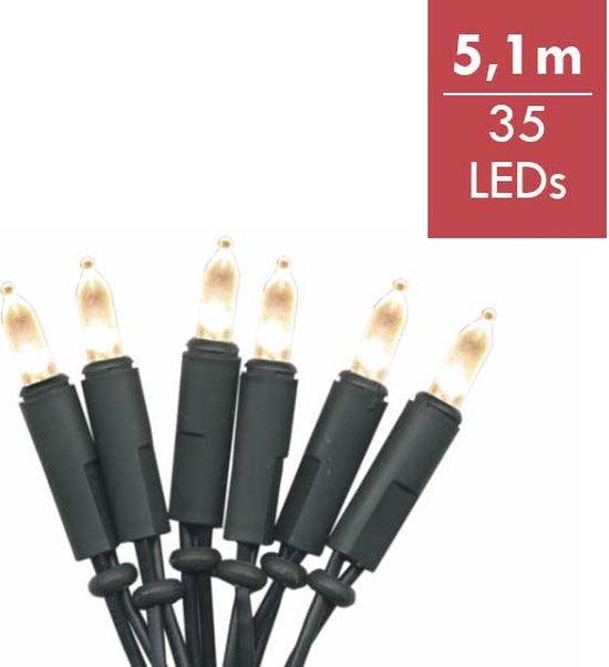 LED kerstverlichting 35 lampjes 510cm lichtkleur Warm Wit met