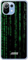 6F hoesje - geschikt voor Xiaomi Mi 11 Lite -  Transparant TPU Case - Hacking The Matrix #ffffff