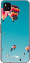 6F hoesje - geschikt voor Google Pixel 4a 5G -  Transparant TPU Case - Air Balloons #ffffff