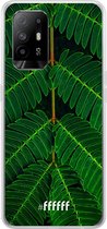 6F hoesje - geschikt voor OPPO A94 5G -  Transparant TPU Case - Symmetric Plants #ffffff