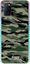 6F hoesje - geschikt voor OPPO A92 -  Transparant TPU Case - Woodland Camouflage #ffffff