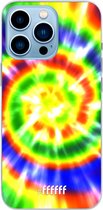 6F hoesje - geschikt voor iPhone 13 Pro - Transparant TPU Case - Hippie Tie Dye #ffffff