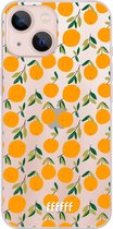 6F hoesje - geschikt voor iPhone 13 - Transparant TPU Case - Oranges #ffffff