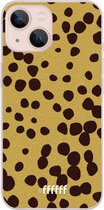 6F hoesje - geschikt voor iPhone 13 - Transparant TPU Case - Cheetah Print #ffffff