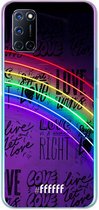 6F hoesje - geschikt voor OPPO A92 -  Transparant TPU Case - Love is Love #ffffff