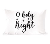 Sierkussen - Citation de Noël O Holy Night - Multicolore - 30 Cm x 50 Cm