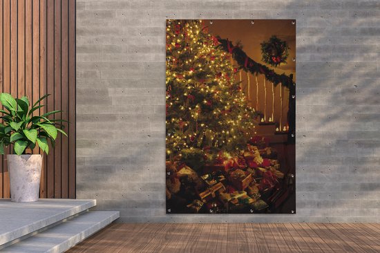 Gedeeltelijk Vermenigvuldiging Smaak Muurdecoratie Kerstmis - Kerstboom - Kerstversiering - 120x180 cm -  Tuinposter | bol.com