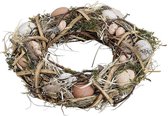 Pasen - Paasdecoratie - Krans - Paaskrans van hout en kunststof eitjes
