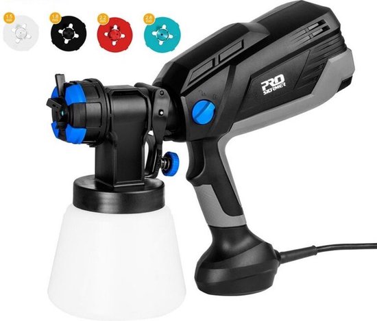 Verfspuit, 800W HVLP verfspuitpistool, 1400 ml elektrisch verfpistool