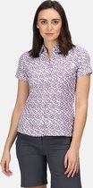 Regatta Blouse Mindano V Dames Polyester Lila/wit Maat 42