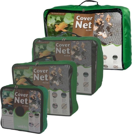 Vijvernet, 2 x 3 m, zwart, vijverafdekking, reigerbescherming, bladbeschermingsnet, afdeknet