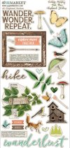 49 and Market Vintage Artistry Hike More Chipboard Stickers 6"X12" (VTH34383)