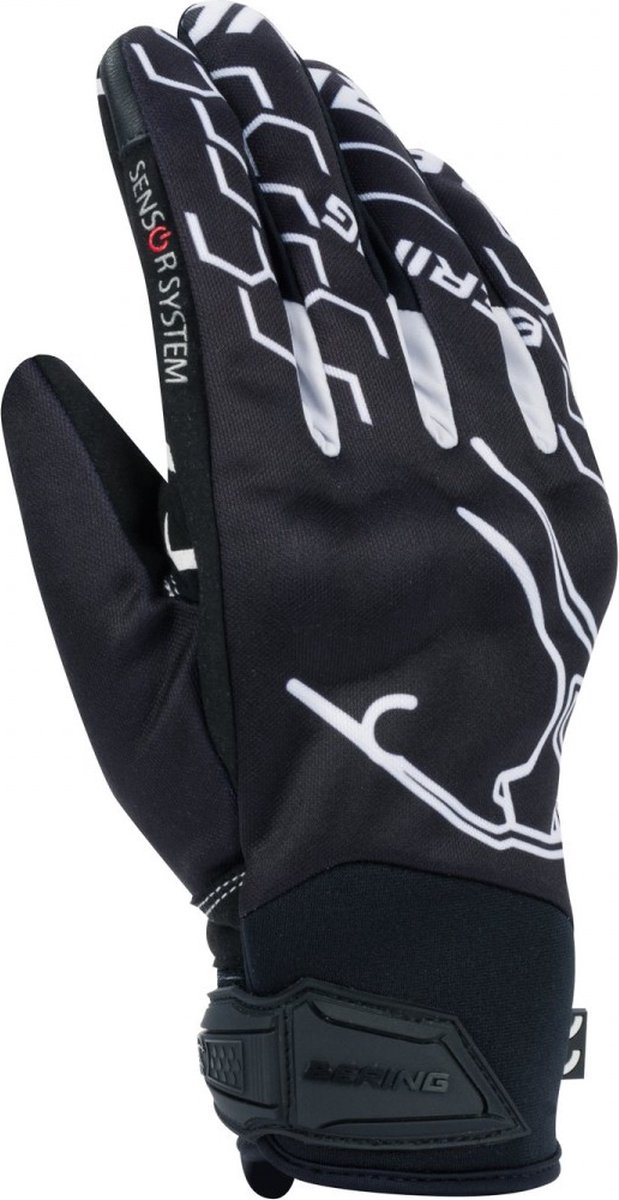 Bering Walshe Black Grey White Gloves T12 - Maat T12 - Handschoen