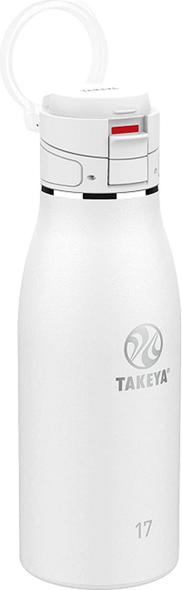 Takeya Traveler Thermosbeker - Thermosfles - FlipLock™ Deksel - Waterfles - Drinkfles - 500 ml - Artic