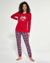 Cornette Katoenen Pyjama Dames Volwassenen | Lange Mouw Lange Broek | Winter Pyama Dames Volwassenen | Matching Gezin Pyjama | Kerst Pyjama | Gnomes 671/279 L