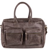 Dutch-Bag Breda Leren Laptoptas 17 Inch Espresso - Concrete Leder  - Handgemaakt in NL - Premium Leer