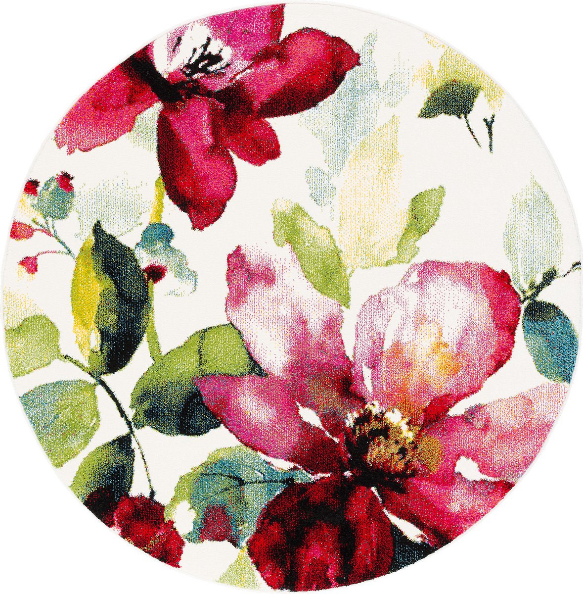 Pergamon Design vloerkleed briljant bloemen rond Roze