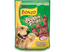 Bonzo beggin' strips bacon - 120 gr - 6 stuks