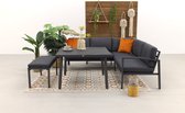 Tala lounge dining set - Carbon black - Garden Impressions