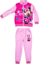 Disney Minnie Mouse set joggingpak / trainingspak / vrijetijdspak - Vest + Broek  - Lichtroze - Maat 122 (maatlabel 128)