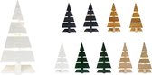 Floranica® Houten kerstboom | Kleur Wit | Natuurlijk larikshout | Hoogte 59cm | Voetwijdte 27cm | Mooie kerstversiering | Modern ontwerp | Kerstcadeau | LED-verlichting inbegrepen
