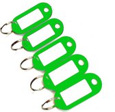 Sleutel labels - 5 STUKS - Groen - Keychain - Key tag sleutelhanger - Sleutel onderscheider - Naam labels - Sleutelhouder - Sleutelhanger - Sleutellabels - Bagagelabels - Reislabel