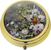Goebel - Auguste Renoir | Pillendoosje Lente bloemen | Metaal - 5cm - 3 vakjes