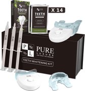 Teeth whitening kit - Zonder peroxide - met handleiding en ebook - Tandenbleekset - LED Tanden bleken - Inclusief whitening strips - 100% natuurlijk & peroxidevrij