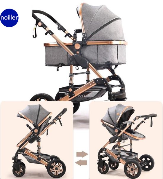 Noiller Premium Baby Buggy 3 In 1 - Baby wagen - Kinderwagen met stoel en  wieg -... | bol.com