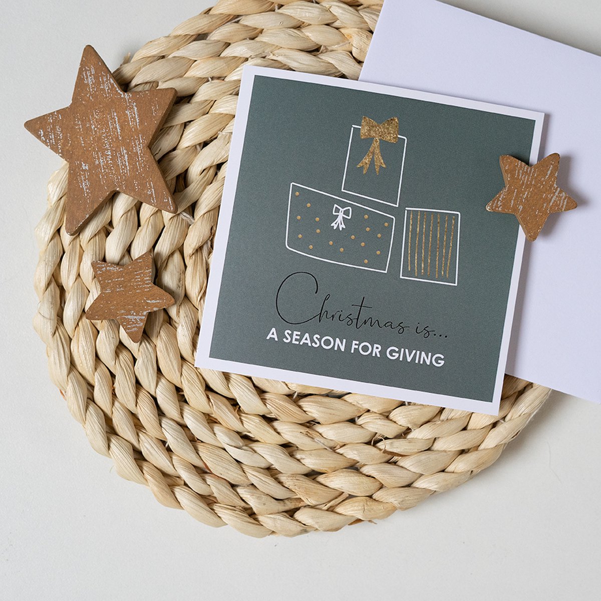 Kerstkaarten Hippe kerstkaarten Set 10 stuks dubbele kaarten