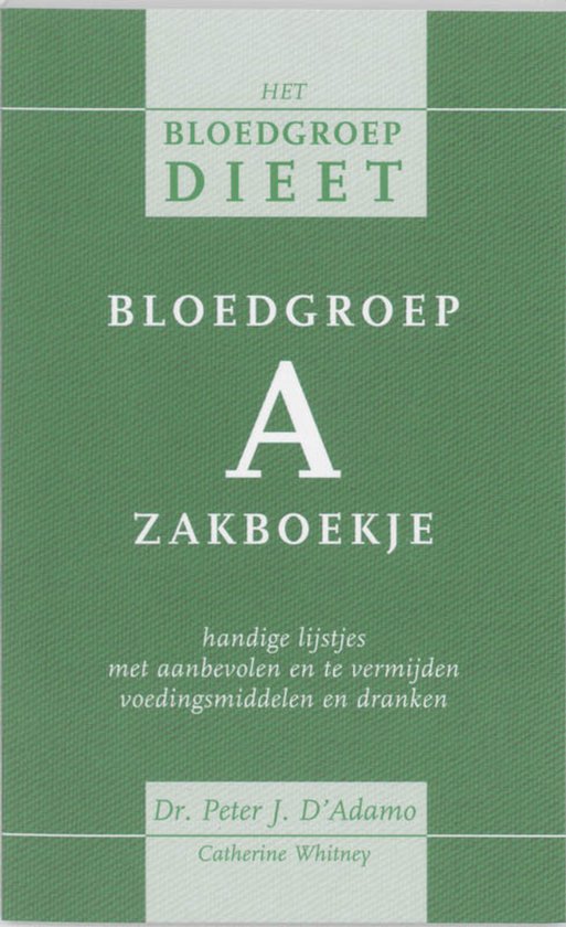 Bloedgroep A zakboekje - cover