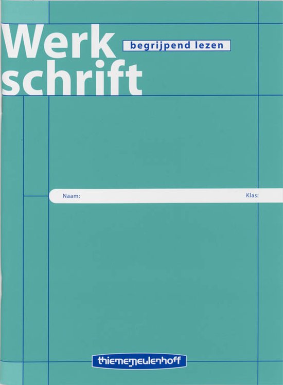 Werkschrift Begrijpend lezen - cover
