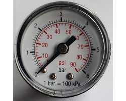 K&W Manometer 50 mm diameter 0-6 bar met 1/4
