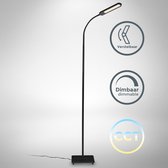 B.K.Licht - Zwarte Vloerlamp - CCT - dimbaar staanlamp - h: 158.6cm - 6.5W