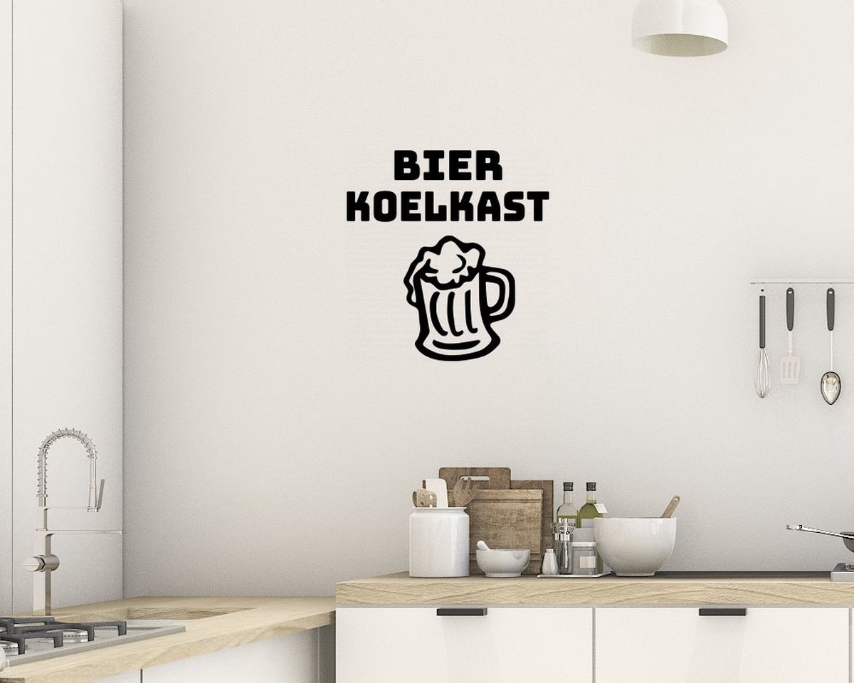 Stickerheld - Muursticker Bier koelkast - Keuken - Wijn en Bier -  keet/chill plek -... | bol.com