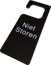 Niet Storen Hanger - Zwart Acryl Plexiglas - Bezet Deurhanger Bordje