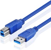 NÖRDIC USB3-106 Câble USB-A 3.1 vers USB-B - Super Vitesse - 3m - Blauw