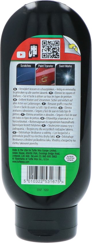 Turtle Wax Scratch Repair & Renew – Verwijdert kleine krassen en wervelingen – Herstelt glans – Voor alle lakken - Handmatig of machinaal - 207 ml