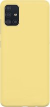 xoxo Wildhearts siliconen hoesje geschikt voor Samsung Galaxy A51 - Geel gekleurd hoesje - Pantone kleur - Backcover - verkrijgbaar in verschillende kleuren - Geel